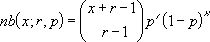 负二项式分布的计算公式