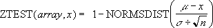 不省略sigma函数 ZTEST 的计算公式