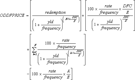 ODDFPRICE函数