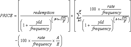 PRICE函数