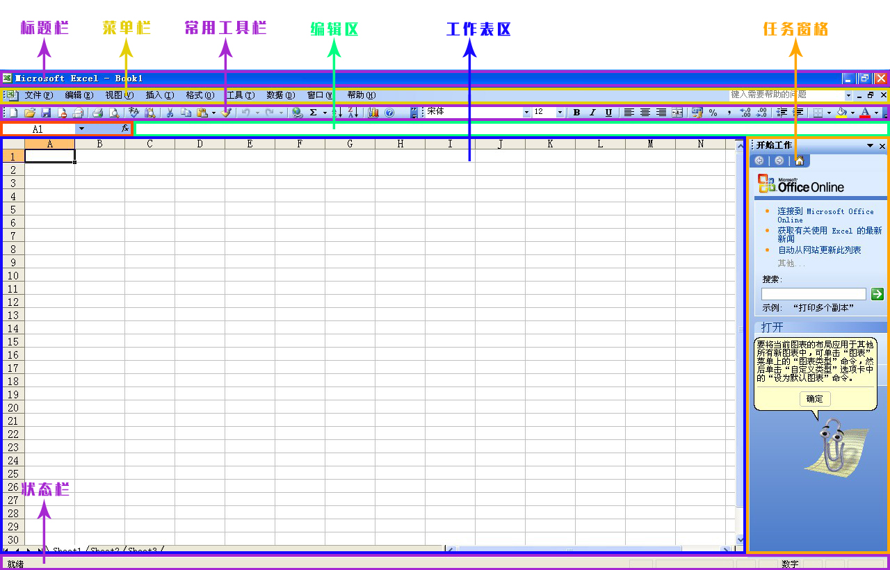 Excel2003操作界面